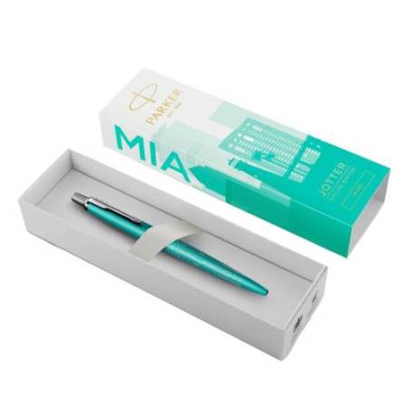Penna sfera Jotter - Global Icon Miami - punta M - fusto turchese - Parker