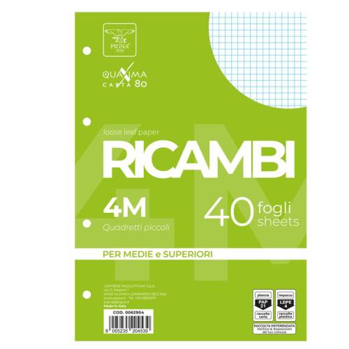 Ricambi forati Quaxima - A4 - 4 mm -...