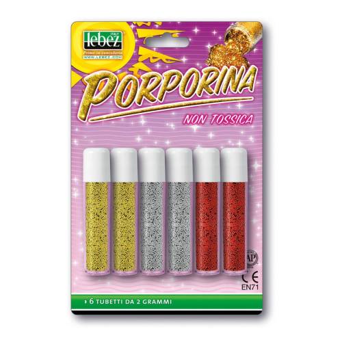 Porporina glitter - 2gr - colori...