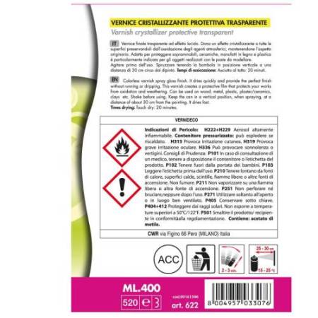 Vernice spray - trasparente - effetto laccato e ceramico - 400ml - DECO