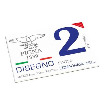 Blocco Pigna2 - 240x330cm - 4 angoli - 20fg - 110gr - liscio squadrato - Pigna