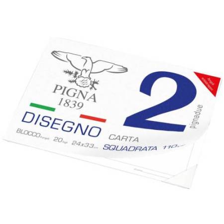 Blocco Pigna2 - 240x330cm - 4 angoli - 20fg - 110gr - liscio squadrato - Pigna