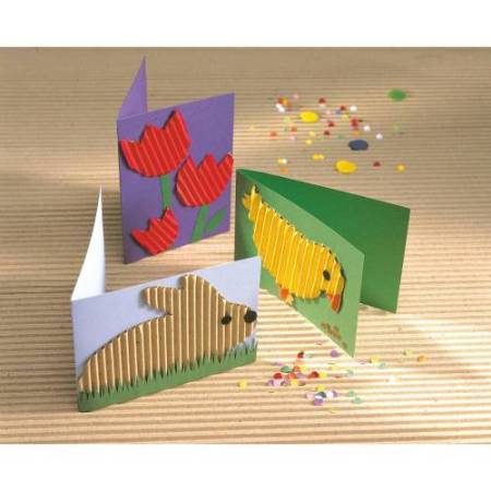 Cartoncino ondulato Cannetè 2200 - 25 x 35 cm - colori assortiti - DECO - conf. 10 fogli