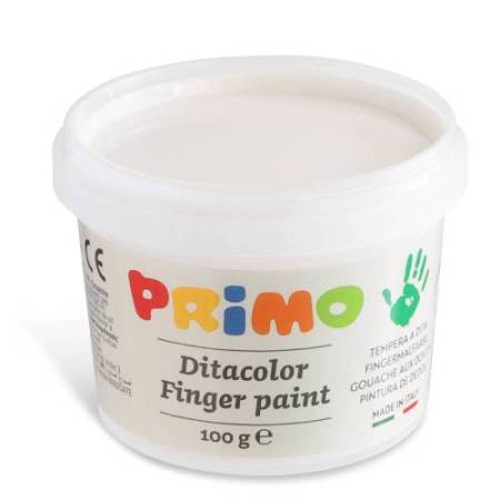 Ditacolor colori a dita - 100ml  - c/pennello - Primo - valigetta 6 colori