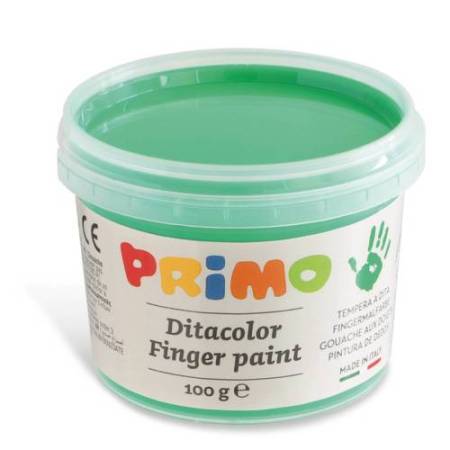 Ditacolor colori a dita - 100ml  - c/pennello - Primo - valigetta 6 colori