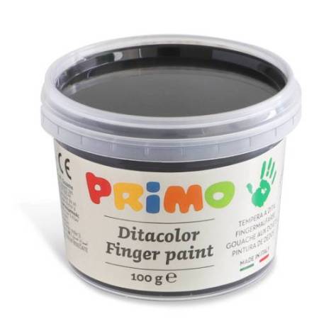 Ditacolor colori a dita - 100ml  - c/pennello - Primo - valigetta 6 colori