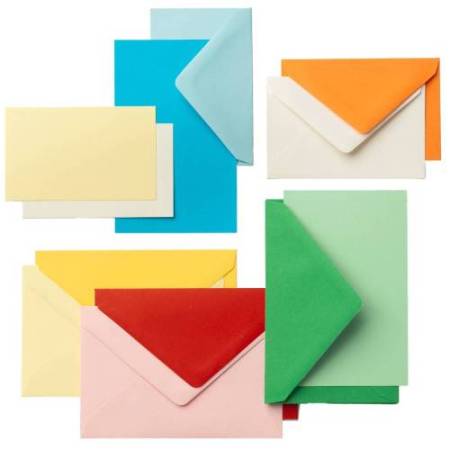 Scatola 100 cartoncini (200gr) + 100 buste (90gr) - arcobaleno - formato 4 - Favini