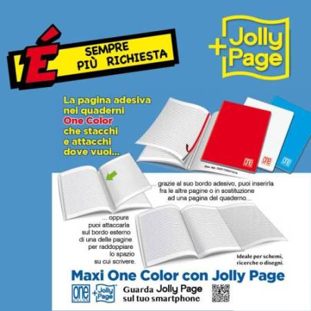 Maxiquaderno One Color - A4 - punto metallico - quadretto 5 mm - 20 fogli - 80 gr - copertina PPL - Blasetti