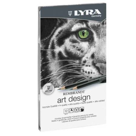 Matite Rembrandt Art Design - Lyra - astuccio metallo 12 matite assortite