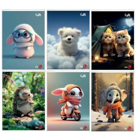 Maxiquaderno Cute fantasia - A4 - 40+2 fogli - 80gr - 10mm - BM