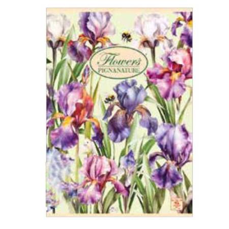 Maxiquaderno Nature Flowers - A4 - 1 rigo - 42 fogli - 80 gr - Pigna