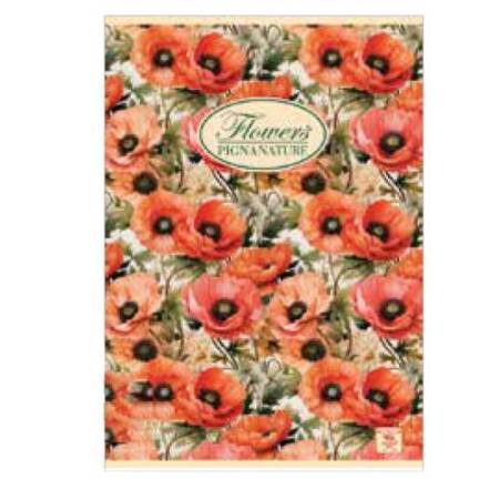 Maxiquaderno Nature Flowers - A4 - 1 rigo - 42 fogli - 80 gr - Pigna