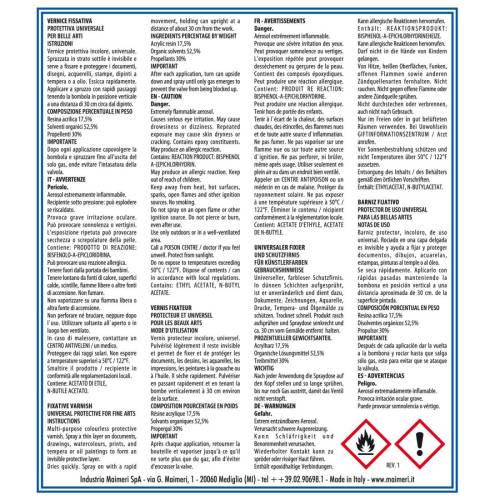 Vernice fissativa spray - 400 ml -...