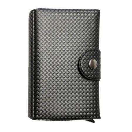 Portacard Wally Carbon - 6x9,5cm - grigio - Alplast