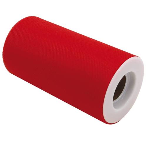 Tulle in rotolo - rosso - 12,5cmx25mt...