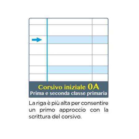 Maxiquaderno Didattico One Color - A4 - rigo di 1a - 100 gr - 18 + 1 fogli - Blasetti