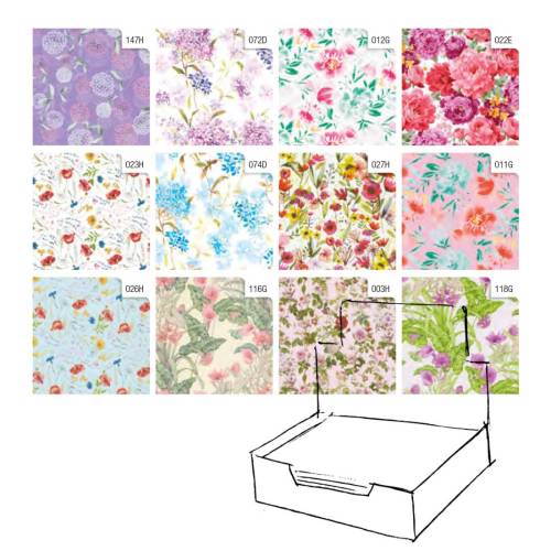 Carta regalo - raso - Fiori - 70 x...