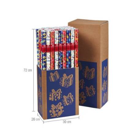 Carta regalo - raso - Fantasia - 200 x 70 cm - Rex Sadoch - expo da 50 rotoli