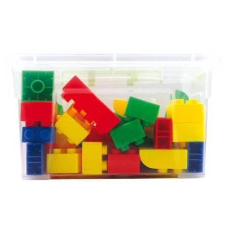 Mattoncini Midi da costruzione - in ABS - colori assortiti - CWR - bauletto da 70 pezzi