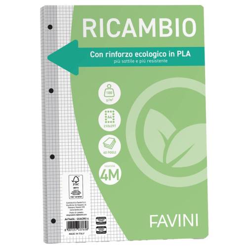 Ricambi c/rinforzo ecologico - A4 -...