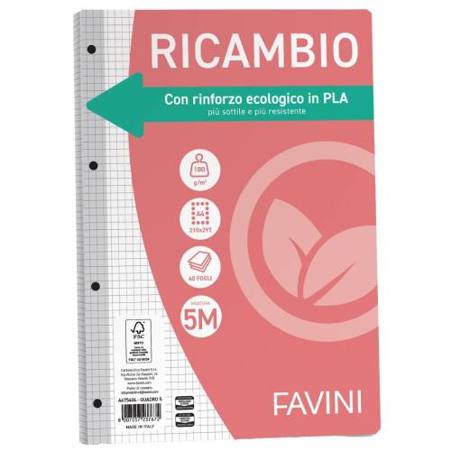 Ricambi c/rinforzo ecologico - A4 -...