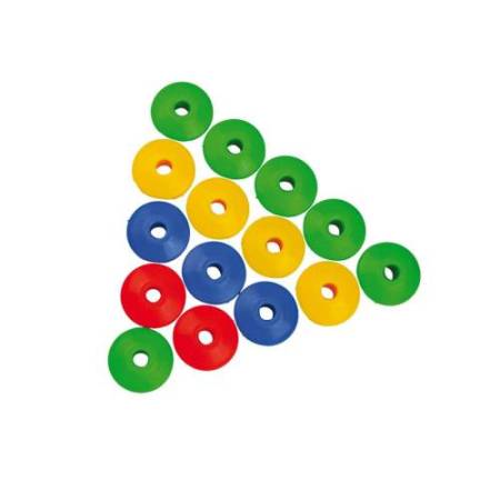 Perle in plastica - 2 cm - colori e forme assortiti - CWR - bauletto 140 pezzi