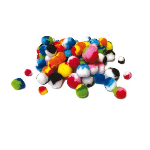 Pom-pon a strisce - 10-35 mm - colori...