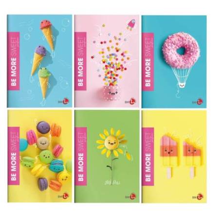 Maxiquaderno Be More Sweet - A4 - 36+2 fogli - 100gr - 5mm c/margine - BM