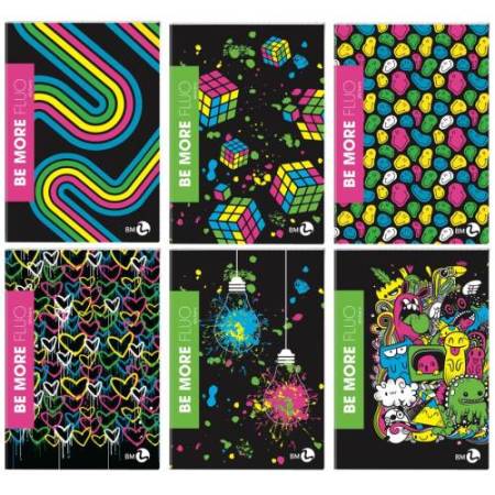 Maxiquaderno Be more Fluo - A4 - 36+2 fogli - 100gr - 10mm - BM