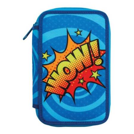 Astuccio 3 zip - 13 x 20 x 7,5 cm - colori e fantasie assortiti - Carioca