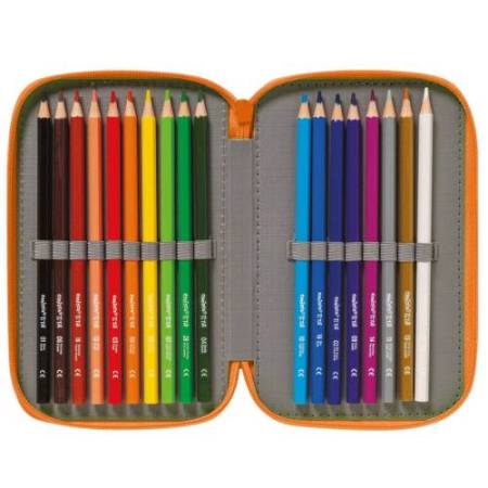 Astuccio 3 zip - 13 x 20 x 7,5 cm - colori e fantasie assortiti - Carioca