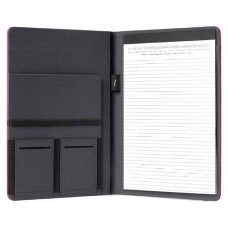 Portablocco Meet - con elastico - 31 x 25 x 1,4 cm - rosso - In Tempo