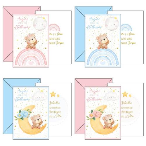 Biglietto auguri Battesimo - 4...