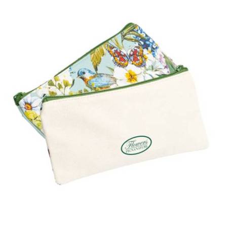 Bustina Nature Flowers Monocromo - 22 x 10 cm - tessuto - fantasie assortite - Pigna