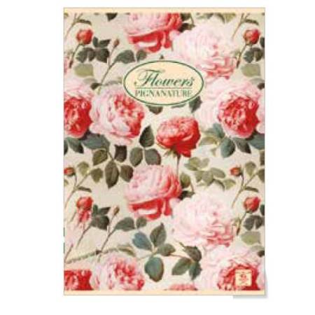 Quaderno Nature Flowers - A5 - 1 rigo - 42 fogli - 80 gr - Pigna