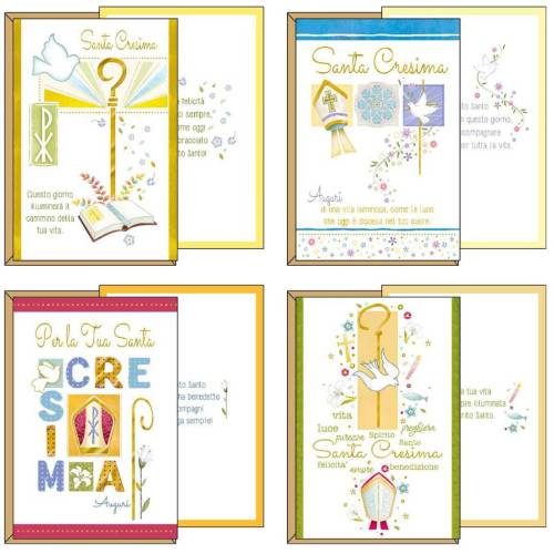 Biglietto auguri Cresima - 4 soggetti...