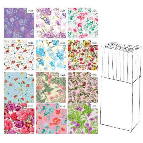 Rotolo carta regalo Fiori - 2 x 0,70...