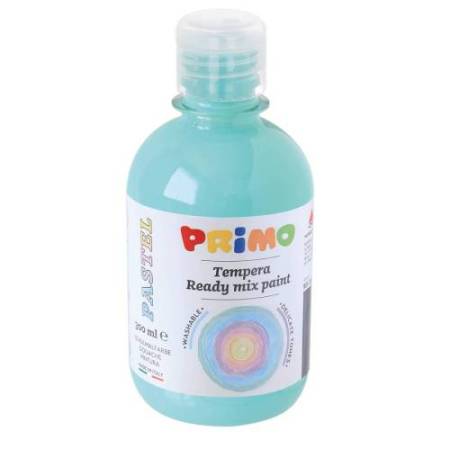 Tempera brillante pastello - 300 ml - colori pastel assortiti - Primo - box 6 colori