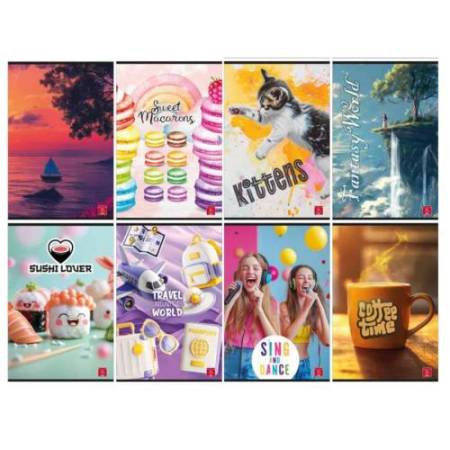 Maxiquaderno assortimento Ragazza - A4 - 1 rigo - c/margine - 42 fogli - 80 gr - Pigna