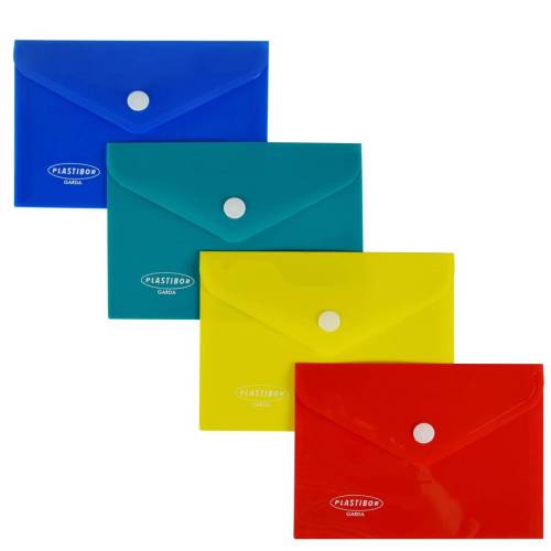 Busta con bottone in PP 14,5 x 10,5cm...