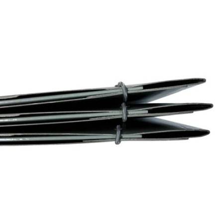 Cartella 3 lembi con elastico - A4 - dorso piatto - grigio scuro - BM