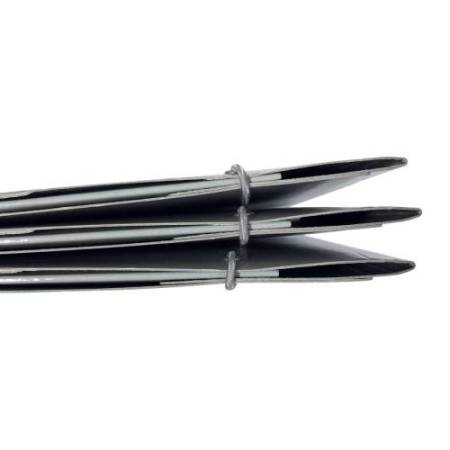 Cartella 3 lembi con elastico - A4 - dorso piatto - grigio chiaro - BM