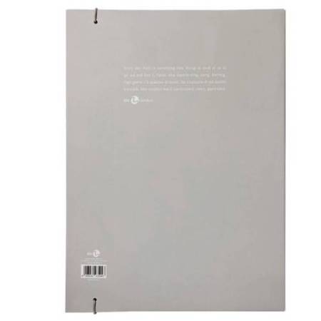 Cartella 3 lembi con elastico - A4 - dorso 1 cm - grigio chiaro - BM