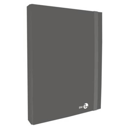 Cartella progetto con elastico - 25 x 34 cm - dorso 3 cm - grigio scuro - BM
