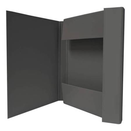 Cartella progetto con elastico - 25 x 34 cm - dorso 3 cm - grigio scuro - BM