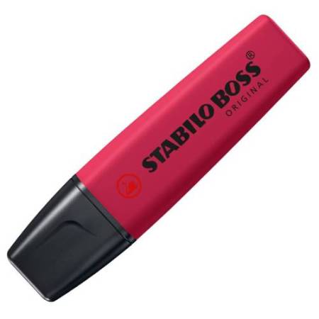Evidenziatore Stabilo Boss Original - punta a scalpello - tratto 2 - 5 mm - rosso rosso - Stabilo