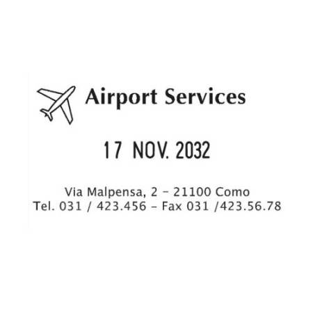 Timbro Professional 4.0 5460 Datario - 5,6 x 3,3 cm - 4 mm - personalizzabile - autoinchiostrante - cartuccia non inclusa -  Tro