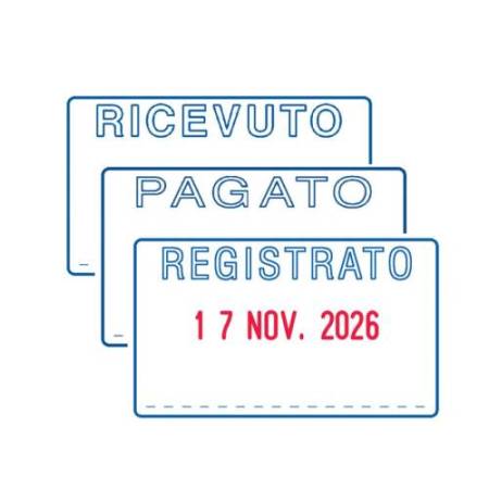 Timbro Professional datario 3 testi 5430  + RICEVUTO/PAGATO/REGISTRATO - 4 mm - autoinchiostrante - Trodat