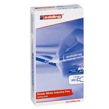Marcatore industriale 8046 – permanente – 1 a 3 mm - bianco – Edding