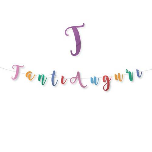 Festone Auguri - in cartoncino - 6 mt...